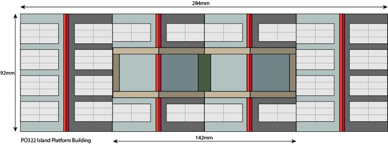 Model kit OO/HO: Island platform building - Metcalfe - PO322