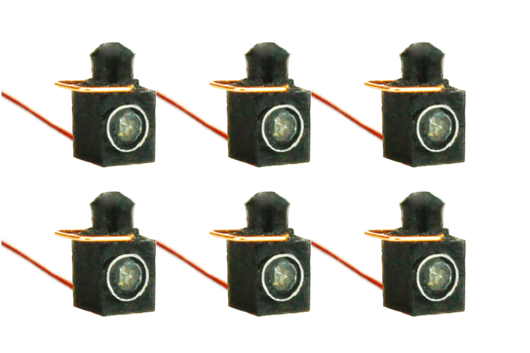 Working loco lamps LMS/BR - red light - DCC concepts (6 Pack)