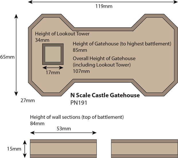 Model Kit N - Castle Gatehouse - Metcalfe - PN191