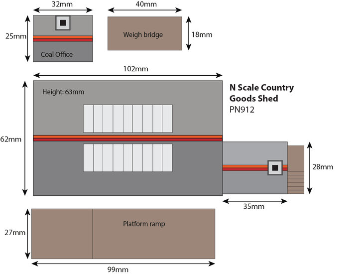 Model kit N: Country Goods Shed - Metcalfe - PN912