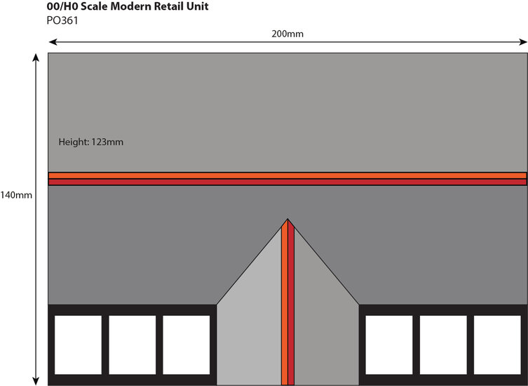 Model kit OO: Modern Retail Unit -  Metcalfe - PO361