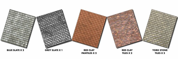 Bouwmateriaal HO/OO: set dakpannen- Metcalfe - MOO61
