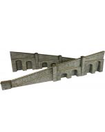 Model kit OO/HO: tapered retaining walls - stone -  Metcalfe - PO249