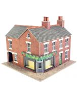 Model kit OO/HO: Corner shop red brick - Metcalfe - PO263
