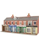 Model kit OO/HO: Low relief terraced shop fronts - red brick - Metcalfe - PO272