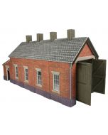 Model kit OO/HO: single track Engine shed - red brick - Metcalfe - PO331