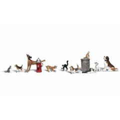 Honden en katten - Woodland scenics A2725 O  figuren