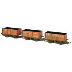 7 Plank Wagon Set - Fear Bros - Leamington - Welford and son - Weathered - Oxford Rail