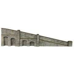 Model kit N: tapered retaining wall - stone - Metcalfe - PN149