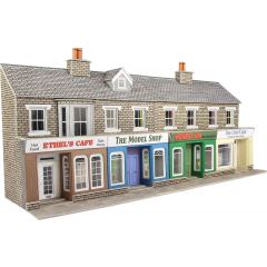 Model kit OO/HO: Low relief terraced shop fronts - stone - Metcalfe - PO273