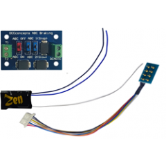 Zen Black - classic small decoder shape with 8-pin harness adn ABC module - DCC concepts 