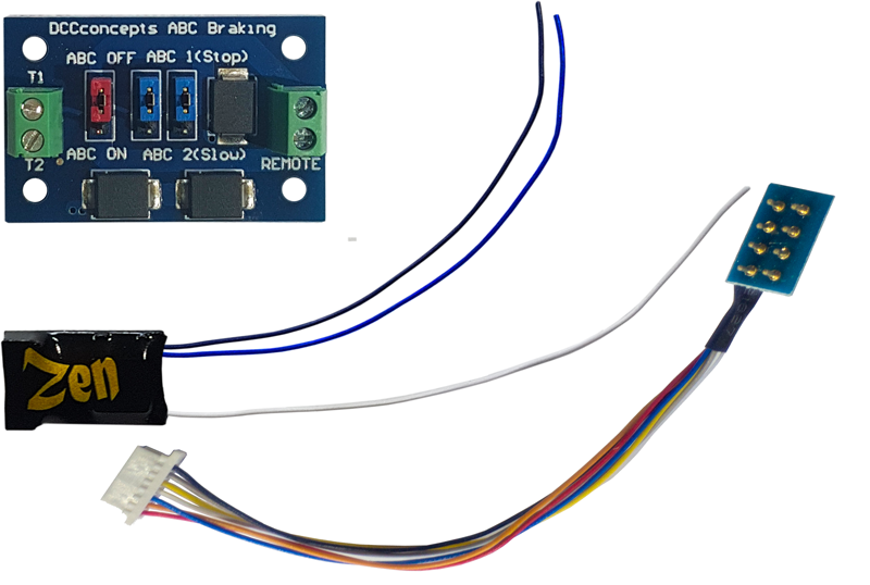 DCC Concepts DCD-ZN218.6 Zen Black 21 Pin/8 Pin 6 Function Decoder With Harness 